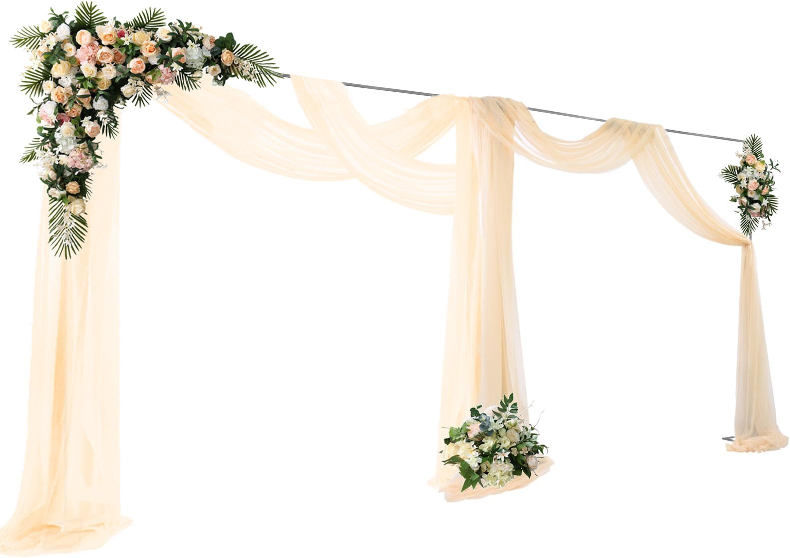 10 x 20 FT Wedding Arch Backdrop Stand, Backdrop Frame Pipe Kit with Base for Wedding Birthday Xmas Party Photo Booth Background Photography Exhibition Decoration