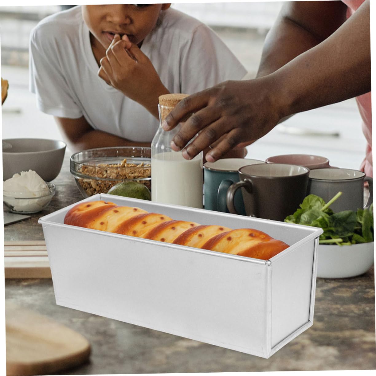 Generisch Toastform Deckel Brotbackform Mit Deckel Antihaftbeschichtete Brotbackform Zum Backen Metall Aus Aluminiumlegierung Einfach Zu Reinigen Entformen