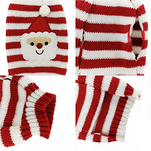 PETCARE Hundepullover Weihnachten Hund Rollkragenpullover Weihnachten Muster Strickwaren warme Haustier Pullover für Hundewelpen Party Puppy Geschenk für Hund