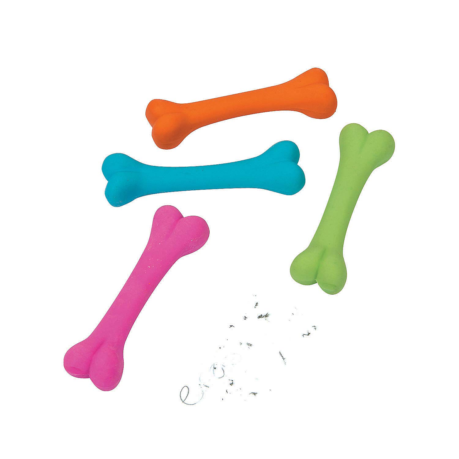 Bunte Radiergummis in Knochenform, Set mit 24 Stück – Halloween und Partygeschenke, Klassenzimmer-Giveaways