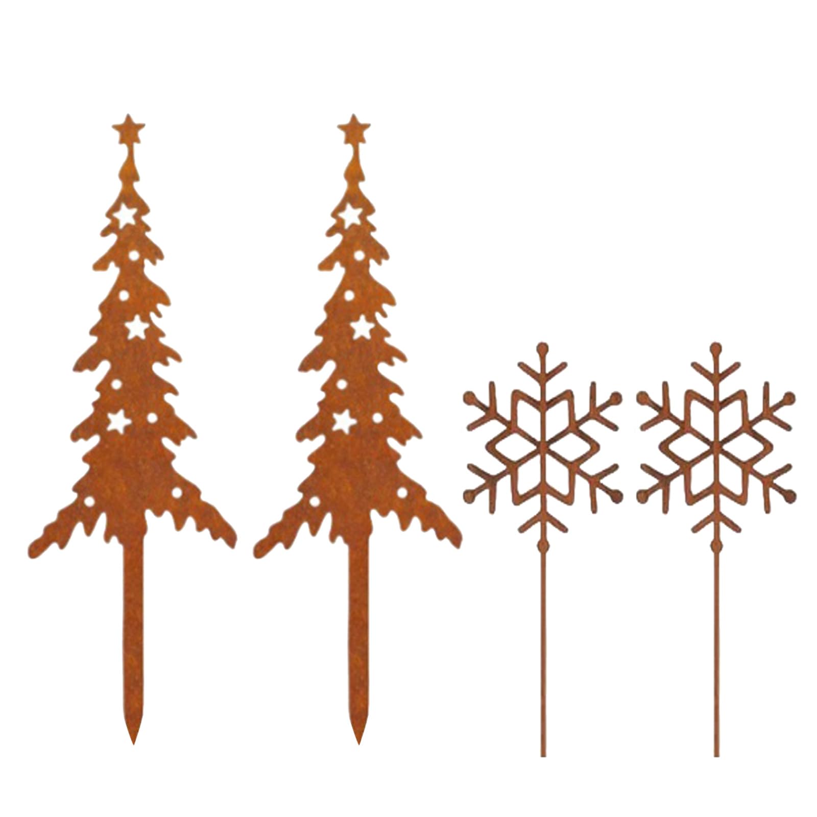 Yrohgkpn A Metal Christmas Yard Sign Decoration Yard Stake Outdoor Lawns Signs Decorative Garden Stakes For Outdoor Indoor Rust Decors