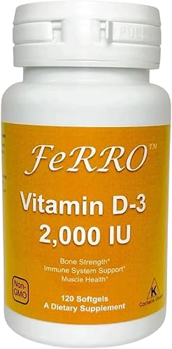 Ferro Vitamina D-3 2000 UI 120 cápsulas blandas