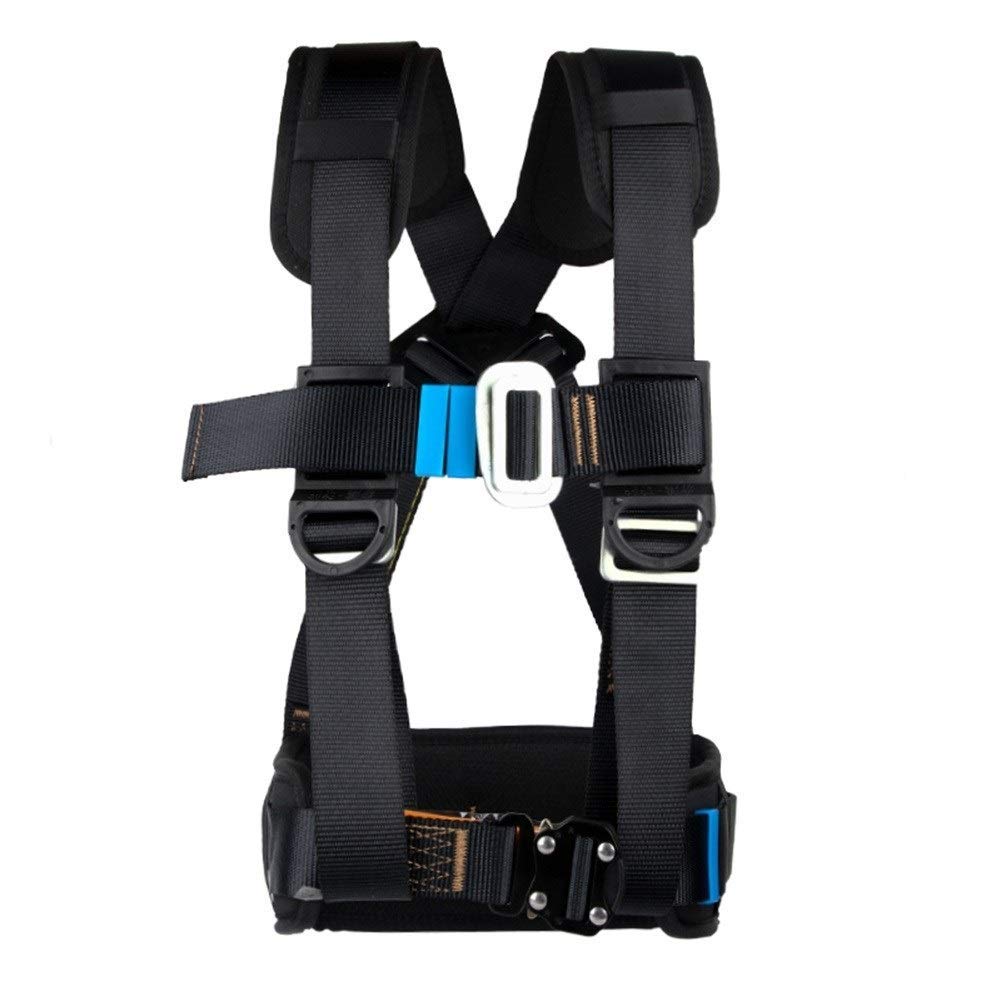 arnés de Seguridad para Trabajos en Altura, Arnés de Escalada Medio Cuerpo, cinturón Seguridad Ajustable, protección contra caídas for Trabajos aéreos, montañismo, Color Negro