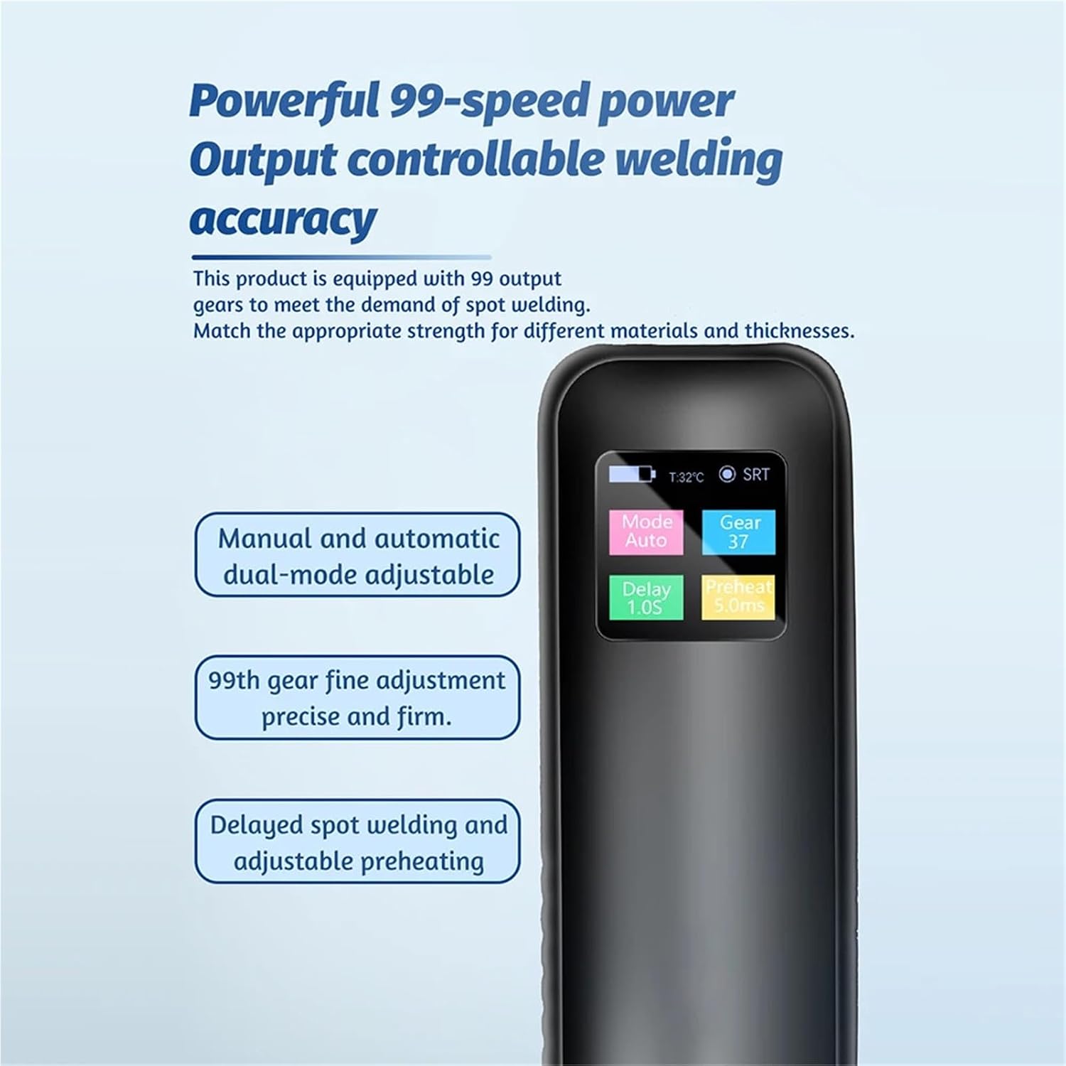 Portable Spot Welder, Portable Digital Spot Welder Handheld Adjustable Welding Equipment Suitable For Nickel Sheet,Handheld