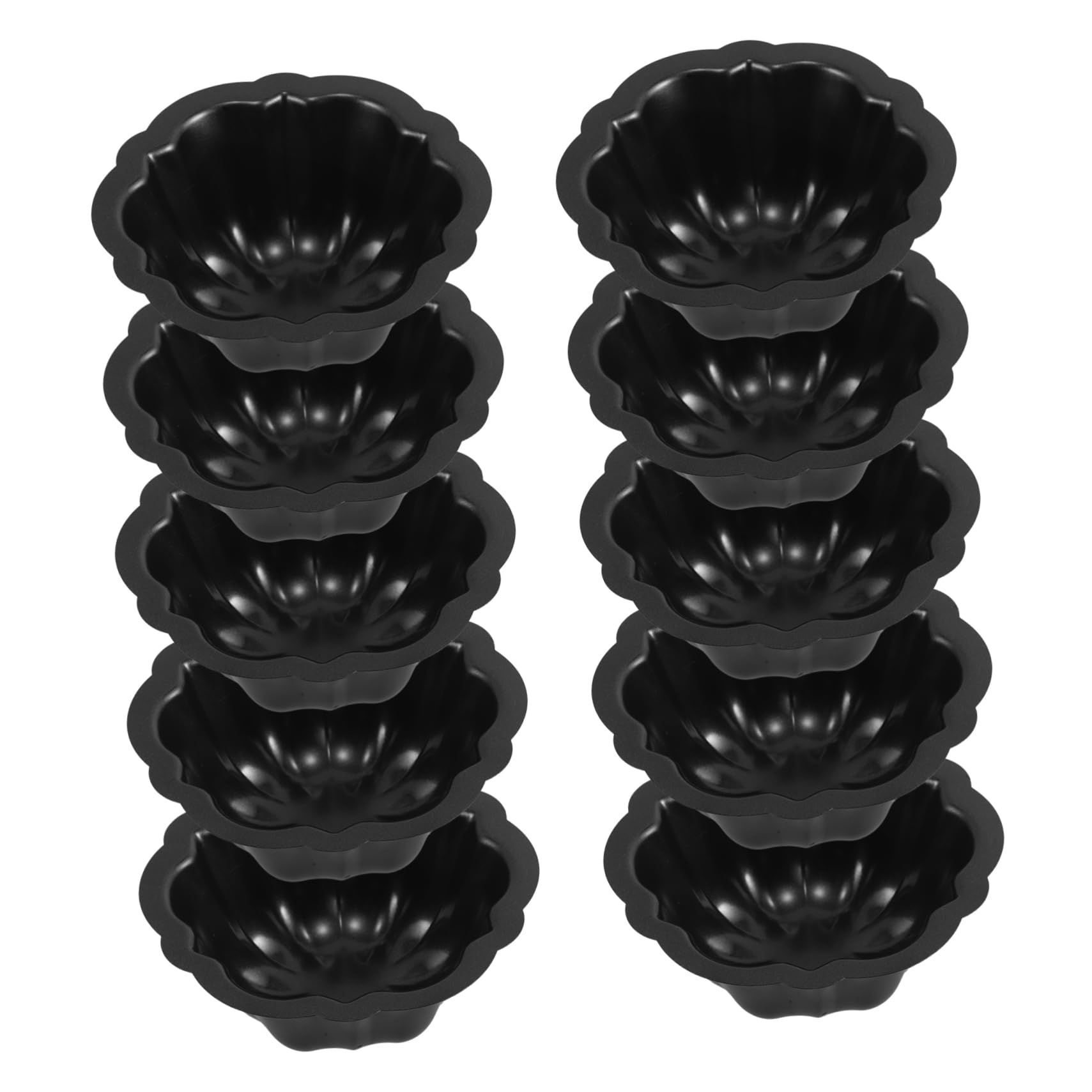Molde para Hornear Mini Pasteles 10 Piezas de Acero al Carbono Negro | Formas de Dibujos Animados , Ligero y Fácil de Guardar , para Cumpleaños y Fiestas Antiadherente