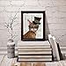 Fresh Prints of CT Dictionary Art Print - Steampunk Clockwork Kitty Cat - Printed on Recycled Vintage Dictionary Paper - 8