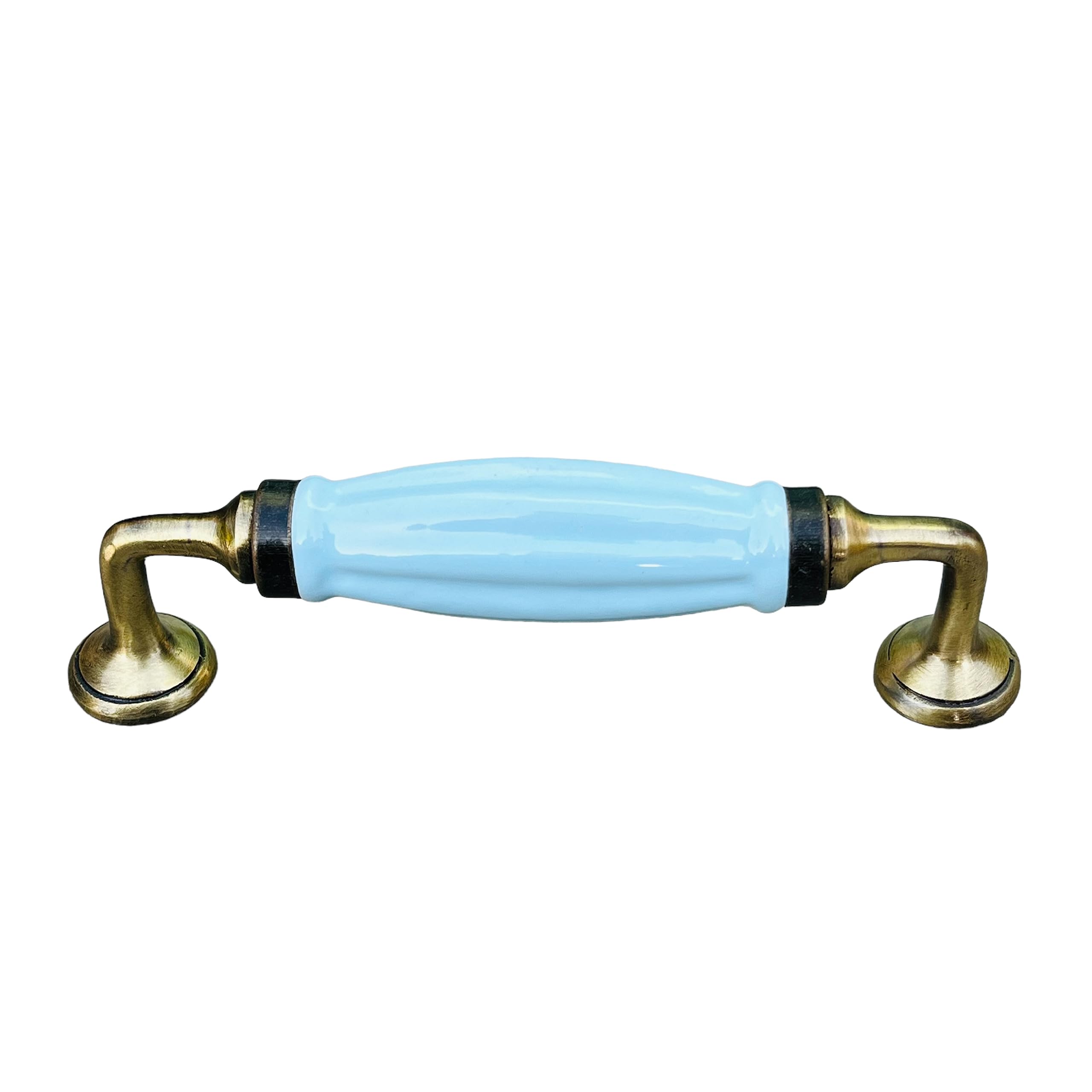 Maison Belle Ceramic Door Handle Gold Antique Finish - Scratch Proof 100% (Size 6 Inch, Sky Blue) — Amazon image 14
