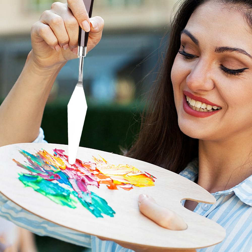 Set 15 Spatole Per Pittura | Acciaio Inox E Plastica | Per Olio, Acrilico, Acquerello | Ideale Per Artisti E Hobby - Foto 4