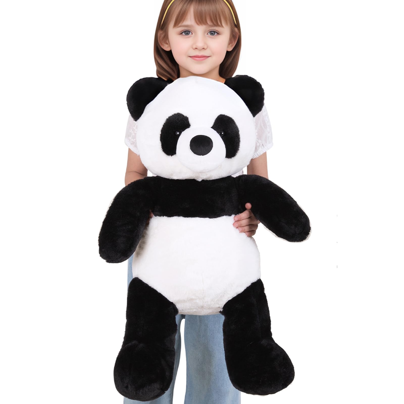 FFxiong 24" Giant Panda Bear Stuffed Animal Plush Toy Cute Soft Body Panda Pillow Kawaii Big Doll, Gift for Kids Boy Girl Birthday Valentines