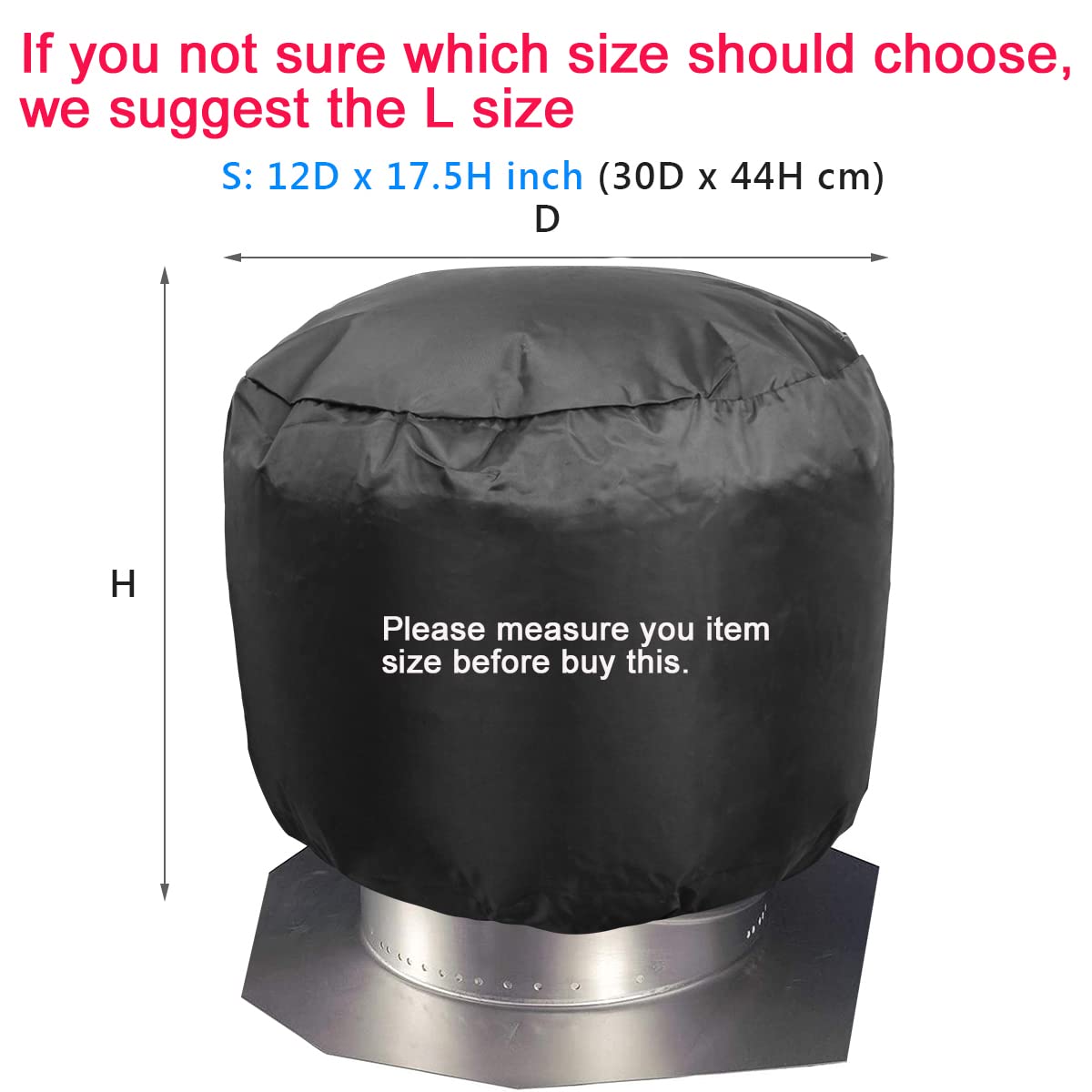 Turbine Vent Cover, Beige Roof Ventilator Cover Waterproof Turbine Roof Ventilator Cover Waterproof Extra Large 210d Cloth 5151 Cm 2 Pcs - View #3