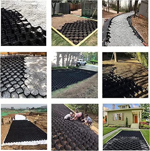 Hillside Soil Stabilizer - Permeable Geogrid Erosion Control System for Slopes, Patios, and Embankments | Durable Ground Support Mesh for Outdoor Use