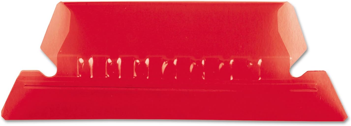 Pendaflex Hanging Folder Tabs, 2", Clear Red, 25 Tabs and Inserts per Pack (42 RED