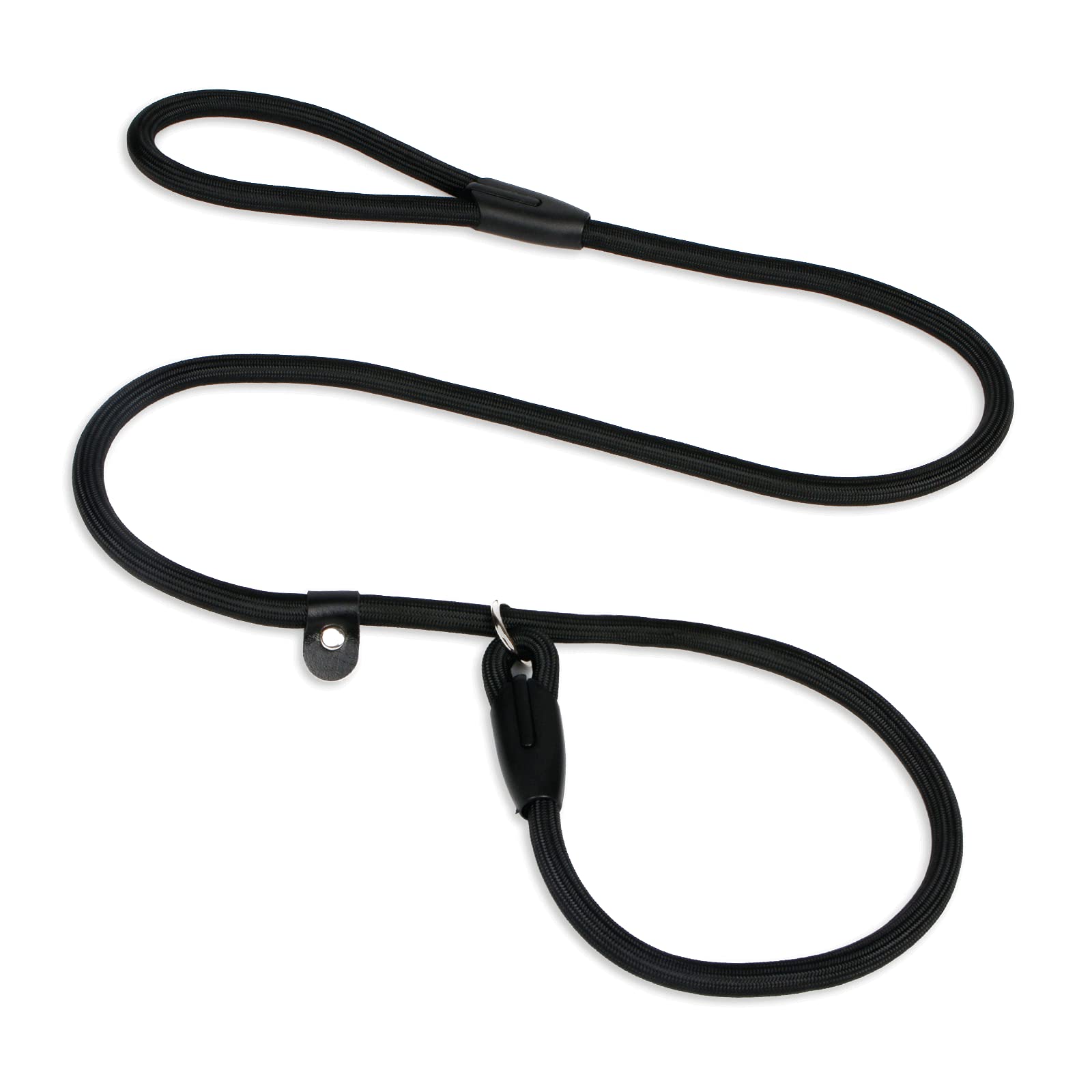 Dog Slip Leads Leash, 4.5FT Durable Puppy Rope Leashes Collar Nylon Dog Training Walking Lead Leashes for Small Medium Dogs (Black)