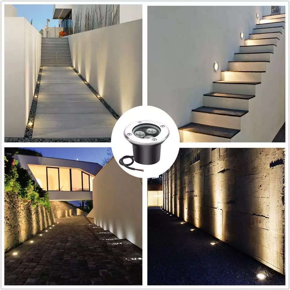 Faretto calpestabile incasso pavimento, terrazzo, viale, faro led per esterni IP67, luce calda 3000K | Leroy Merlin