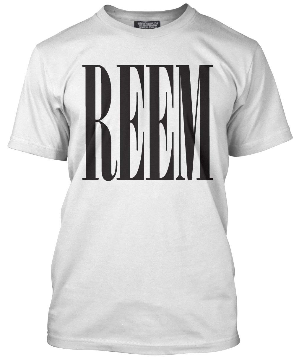 Hotscamp Men's White Reem Unisex T-Shirt - Medium
