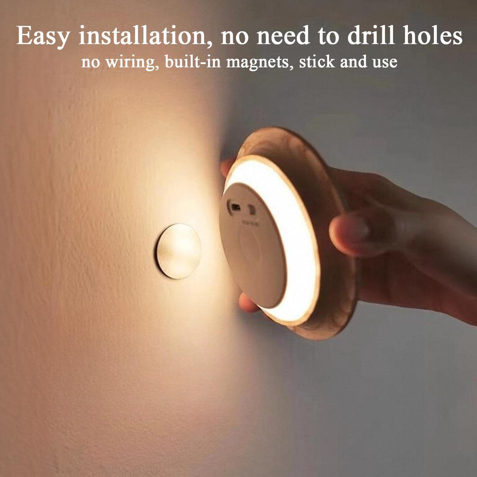 Da Esterno Lampada da Parete con Sensore di Movimento Magnetico | Illuminazione Scale Sensore Movimento per Bagno Scale Corridoio Comodino Cucine Camere da Camera dei Bambini Soggiorno