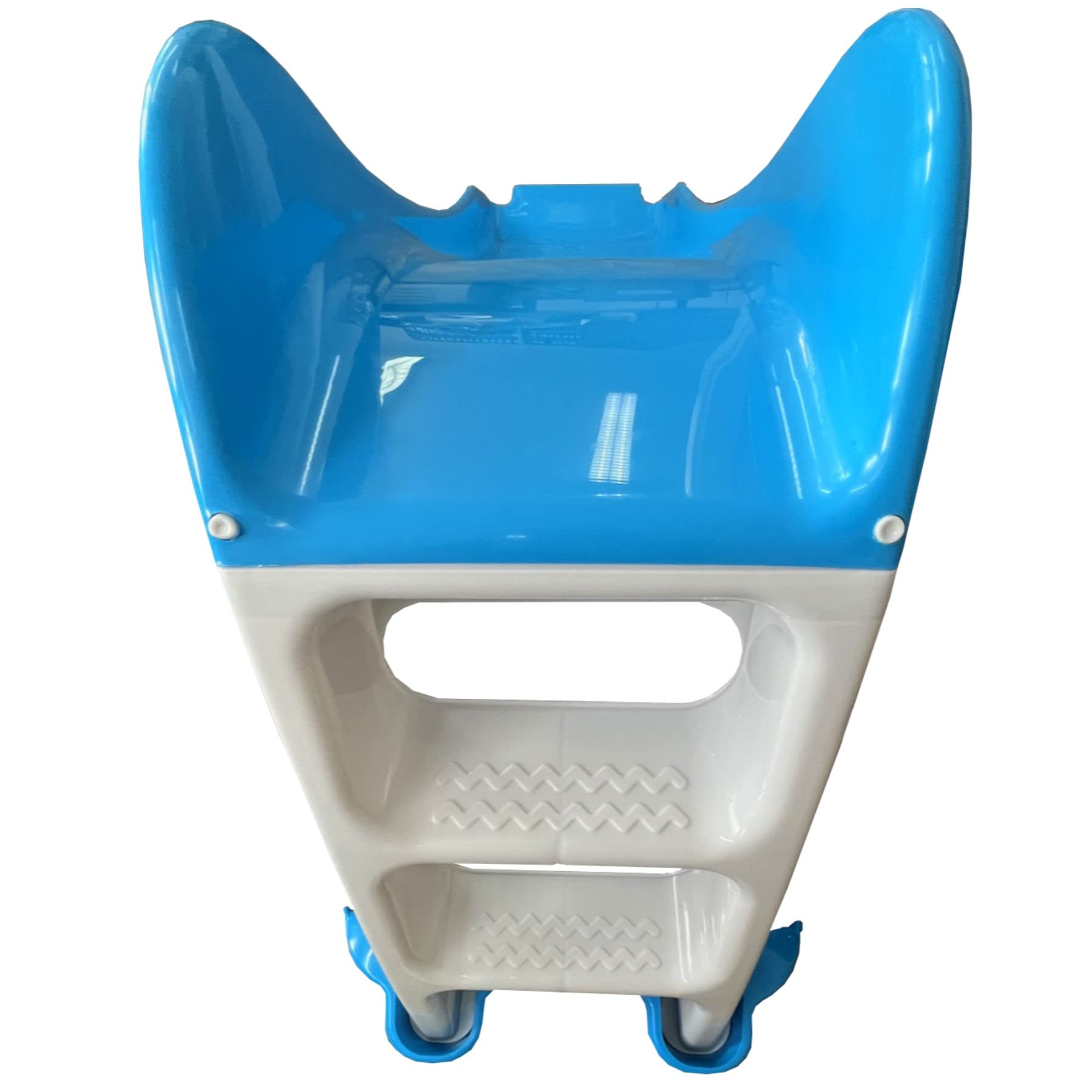 Toboggan pour tout-petits pour jardin et intérieur, toboggan pour bébé indépendant en plastique, hauteur d'entrée basse de 61 cm, anti-basculement, bleu/gris clair, à partir de 2 ans