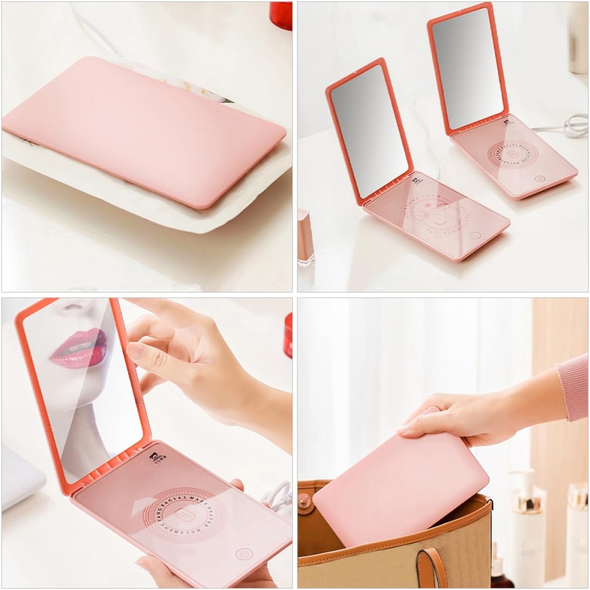 FRCOLOR Facial Mask Heater Mirror Portable USB Face Mask Warmer for Home Use 1 Piece Makeup Companion