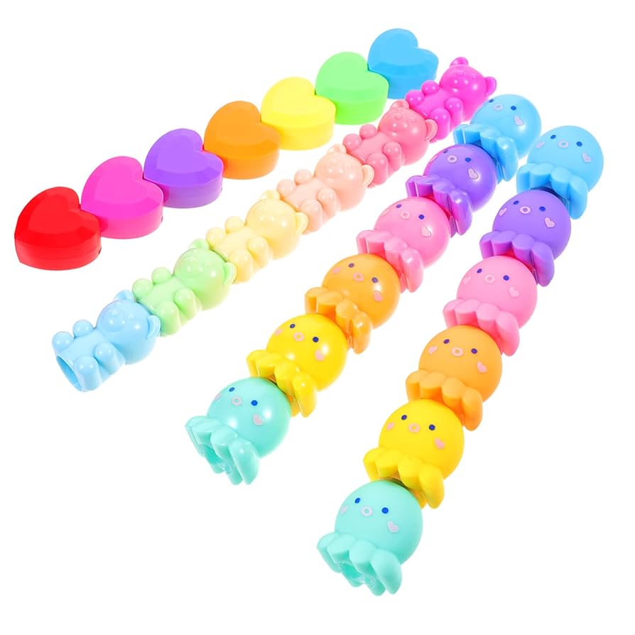 ❤️最終お値下げ❤️【新品】マーカーペン6色油性　タコ　ロケット蛍光　プレゼント ❤️最終お値下げ❤️【新品】マーカーペン6色油性 タコ