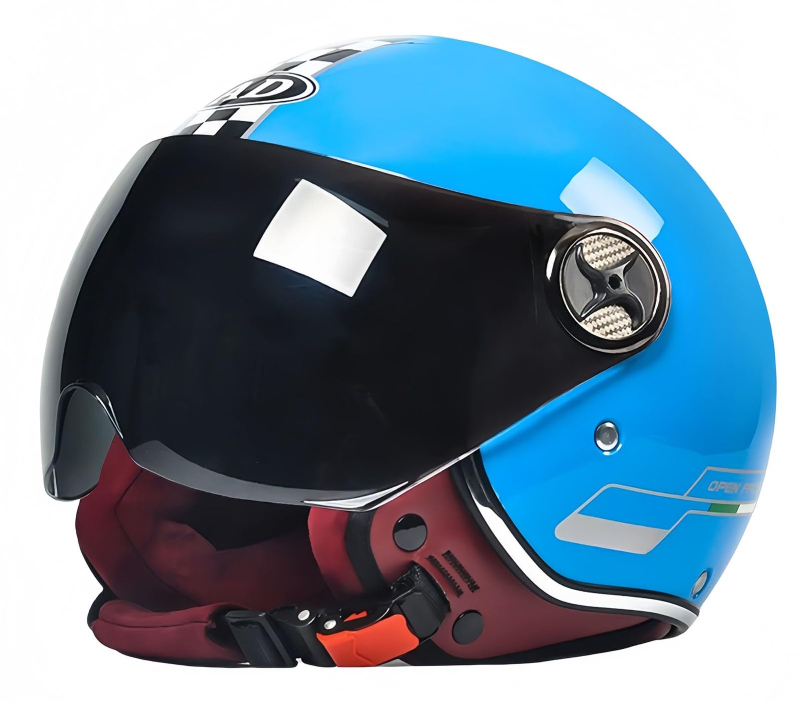 Casco De Motocicleta Vintage Abierto 3/4 con Gafas, Forro Cómodo, Orejeras, Certificación ECE, para Scooter, Chopper, para Adultos, Hombres Y Mujeres.