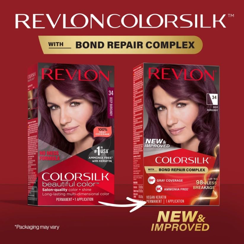 Revlon Colorsilk #34 Deep Burgundy Pack de 3 miniatura 5
