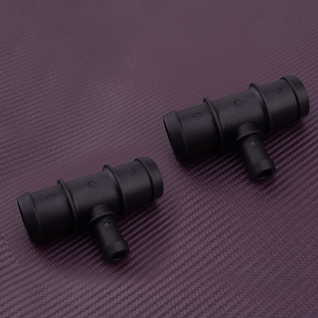 Zxhozdm One Color 2Pcs 1-1/4" 5/4 5/8" 32Mm 16Mm Tee Heater Hose Fitting Connector Coolant Water Flange Black Plastic