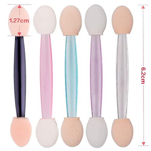 Miniatura 2 de Akstore 30 brochas desechables de doble cara para sombra de ojos, aplicador de sombra de ojos, brochas de maquillaje (30 unidades mezcladas)