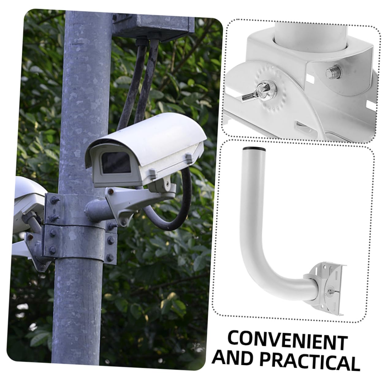 2 Pièces support de pont sans fil support de tuyau pour antennes d'antenne cb mural pour de montage pour perche pour mât d'