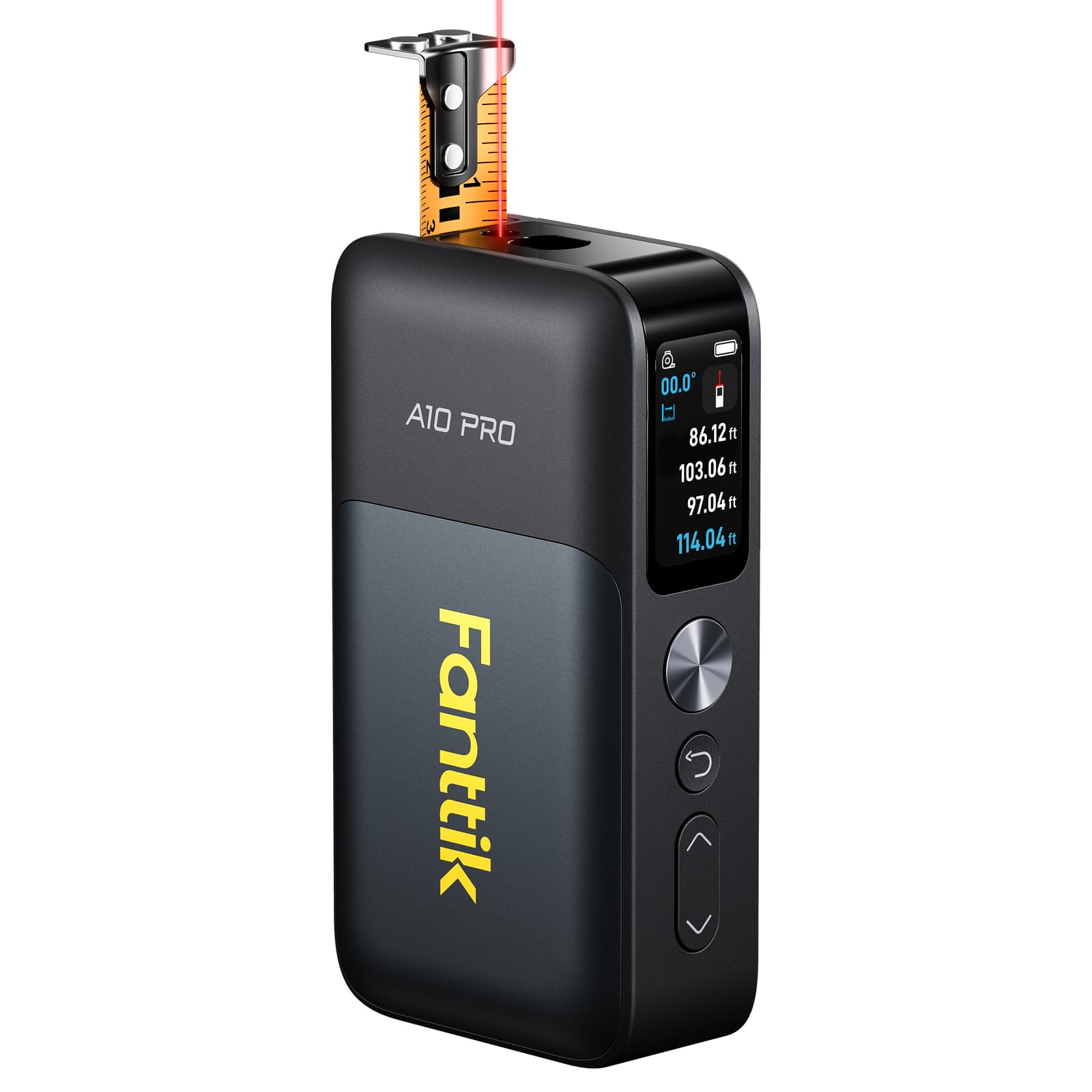 Fanttik A10 Pro 2-in-1 Digital Laser Tape Measure with HD IPS Color Display 165Ft Rechargeable Laser Measurement Tool