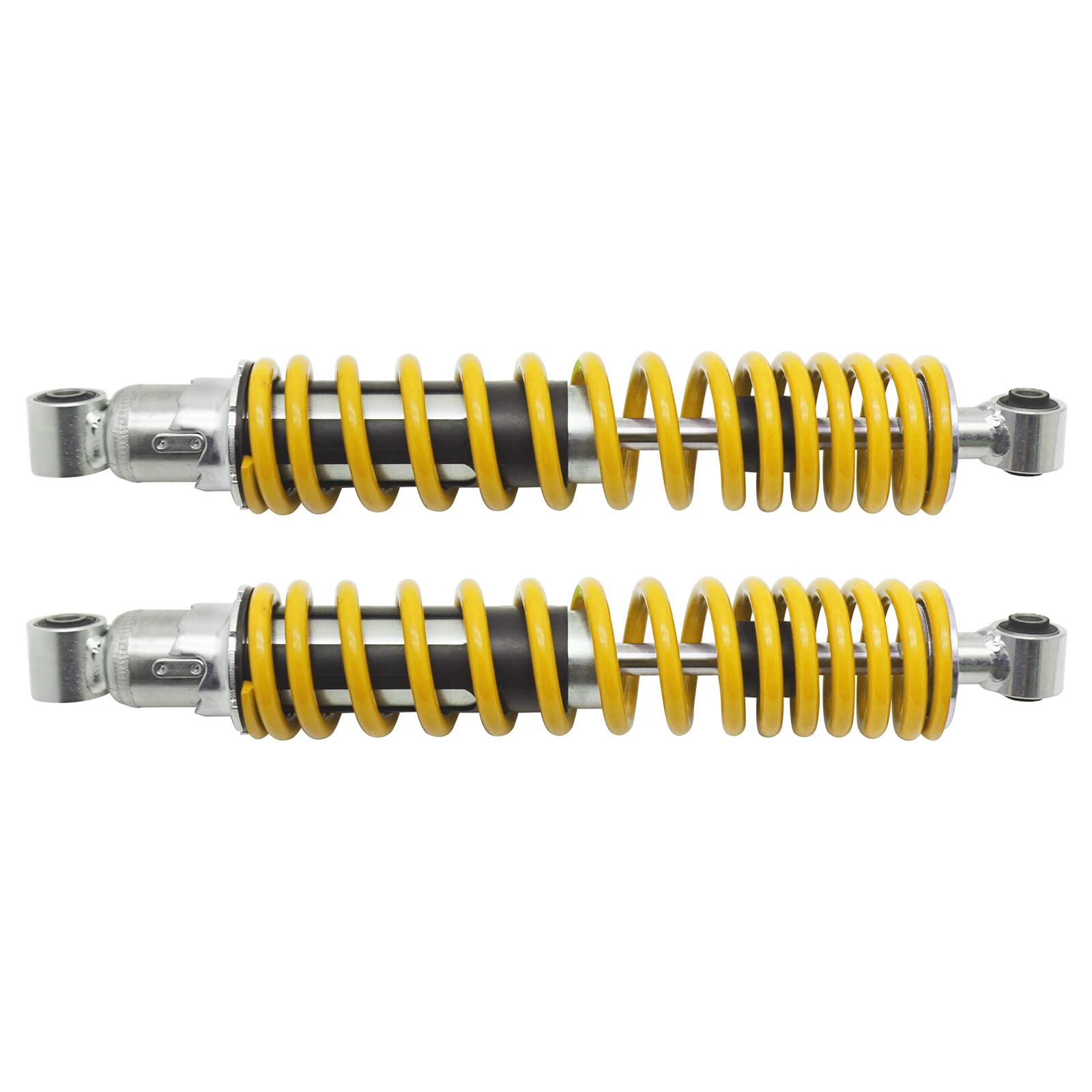 M MATI Jambes de force d'amortisseur avant et écrou autobloquant pour Yamaha Banshee 350 YFZ350 1987-2006, 2 pièces réglables avant gauche et droite (jaune)