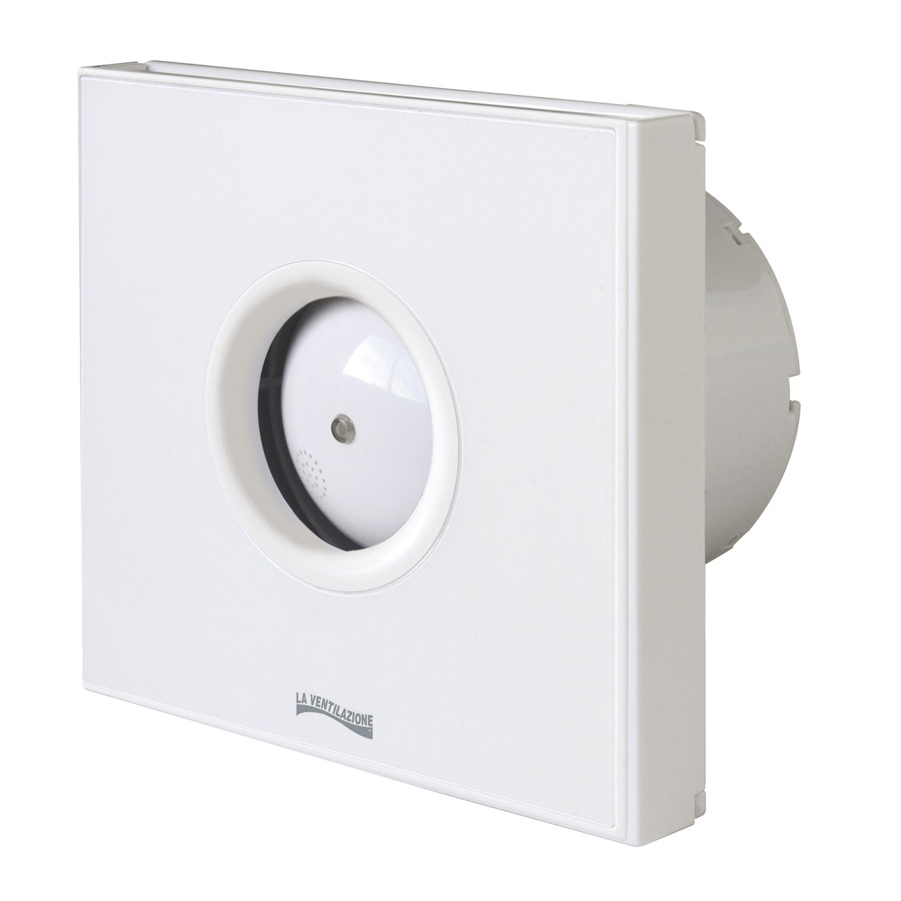 La Ventilazione GIOTTO10B Aspiratore Elicoidale Design Extra Piatto, Bianco, per Foro diametro 100 mm / 4"