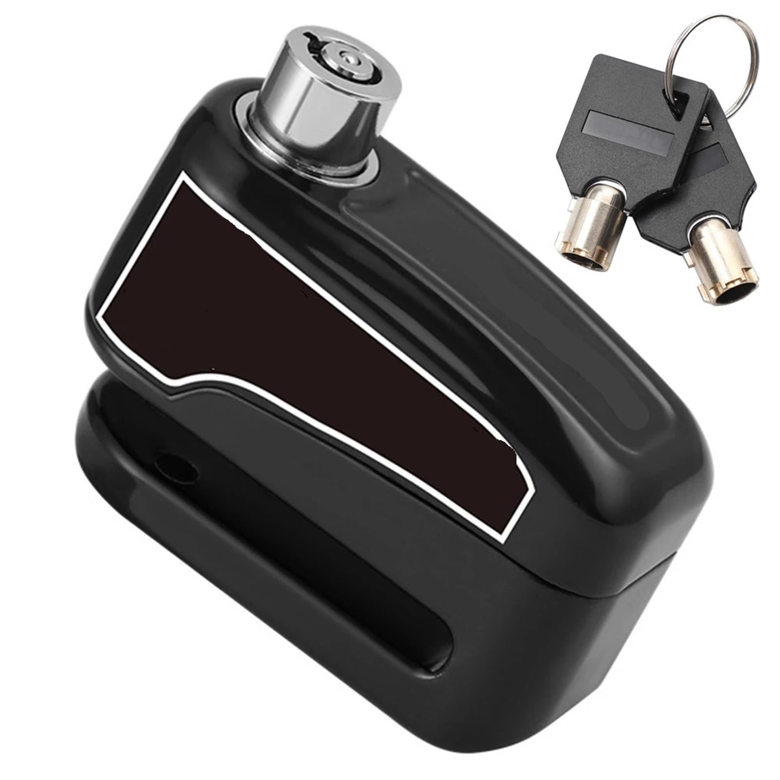 Dgoingpi Black A Motorbike Lock Security Motorcycle Chain And Padlo Motorcycle Lock Alarm Protection Padlock Waterproof Brakelock With Keys Safety(Black A)