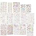 EKKONG 15 Hojas 2081 Piezas Diamantes Autoadhesivas,Pegatinas de Diamantes de Imitación,Pegatinas Brillantes, Adhesivas Pegatinas de Gemas para DIY, Artesanía, Uñas, Cara (15 Hojas)