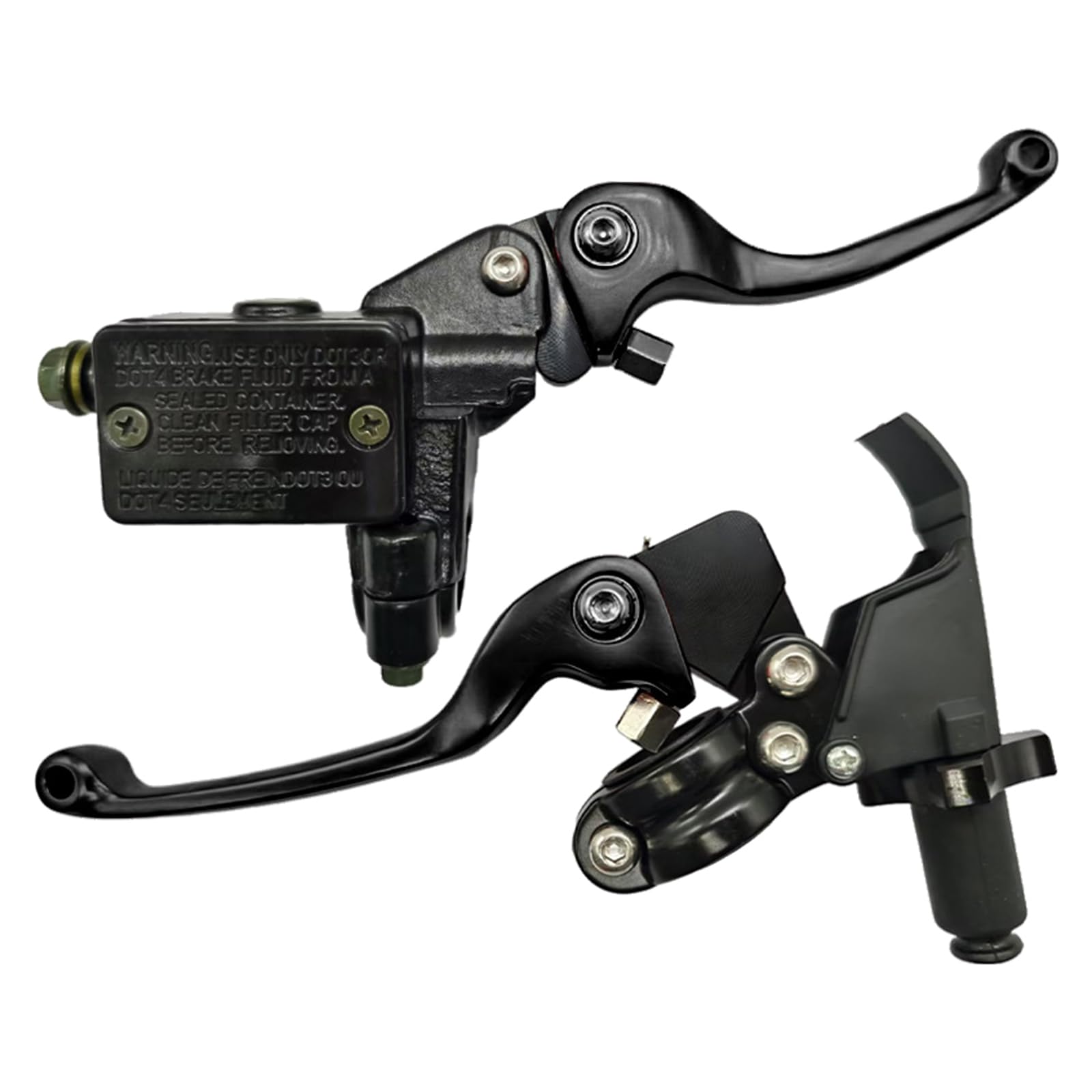 Hsioluted Black 1 Pair Clutches Brake Handle Lever Motocross Brake Clutches Levers Handle Motorcycle Accessory Metal Lever Electric Bike