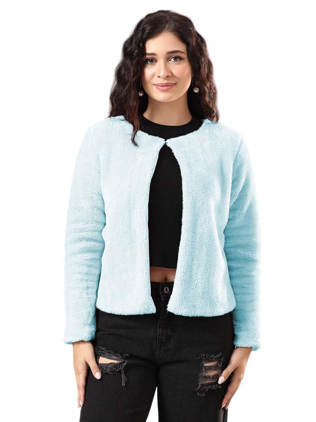 kotty Women's Solid Bright Grey Stylish Sweatshirt-picture-59