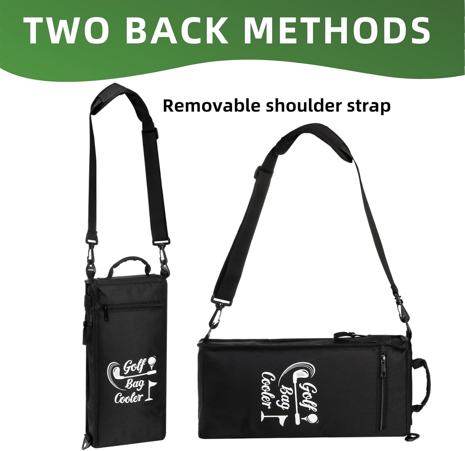 WRINGKIT Golf Cooler Bag, Soft Sided Insulated Cooler Golf Bag, Keeps 6 Beer Cans or 2 Wine Bottles Cold for Hours, Golf Bag Beer Cooler Sleeve, Fits Discreetly in Golf Bags, Golf Accessories for Man