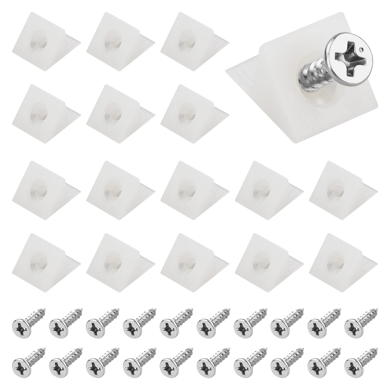 50pcs Drawer Repair Kit, Drawer Supports Drawer Bottom Sagging Repair Fix Mending Wedges, Drawer Repair Kit with Screws Furniture Chest Drawer Bottom Repair Fixing Mending Wedges Drawer