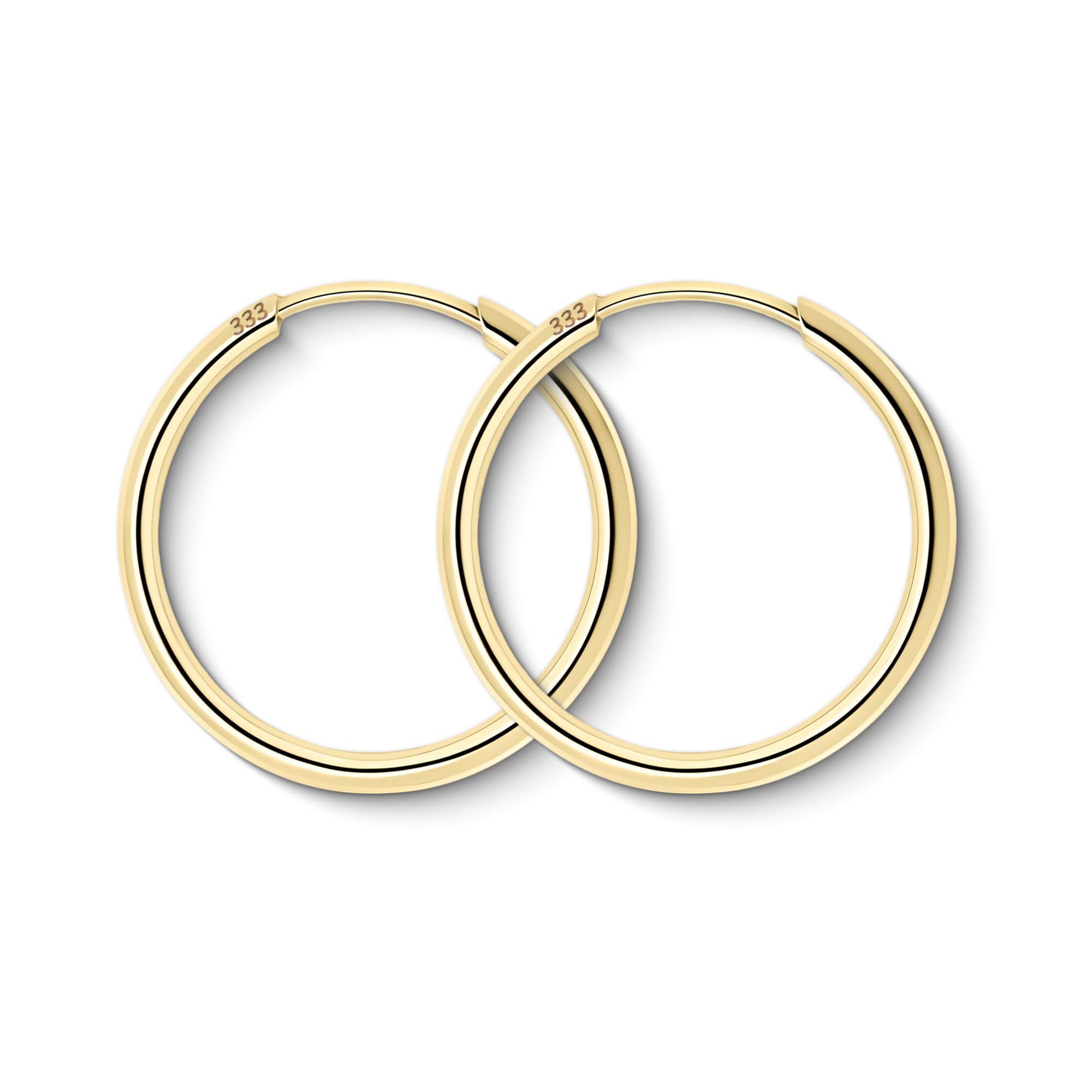 Pendientes Aro 30mm Oro 18kt Y Brillantes – Joyería Ian'or