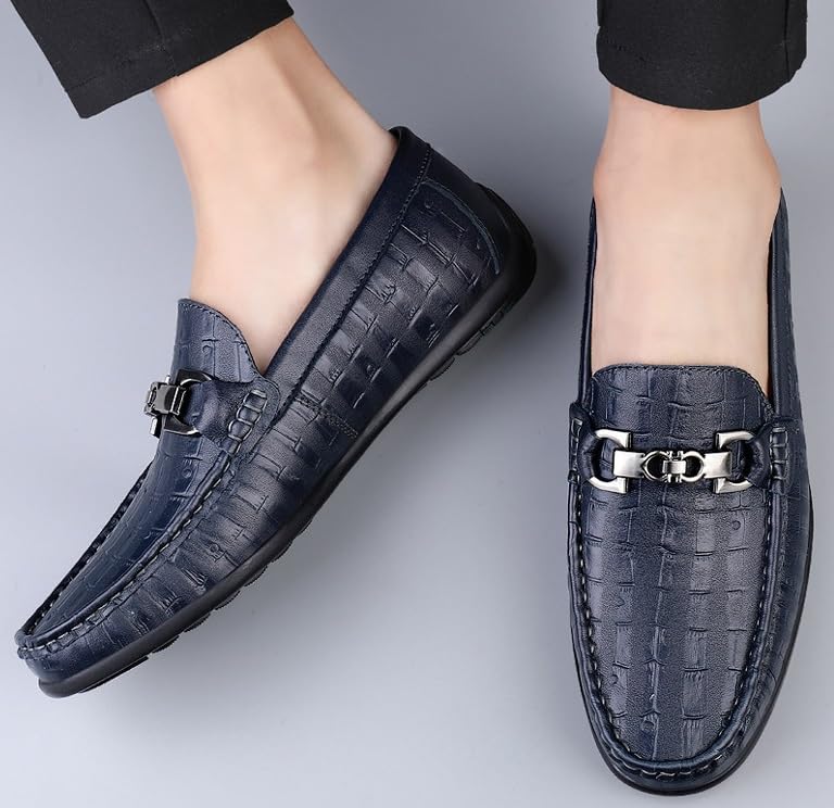 Men's Leather Oxford Dress Shoes Fashion Slip-On Formal Business Breathable Wingtip Brogue Comfortable Shoes2