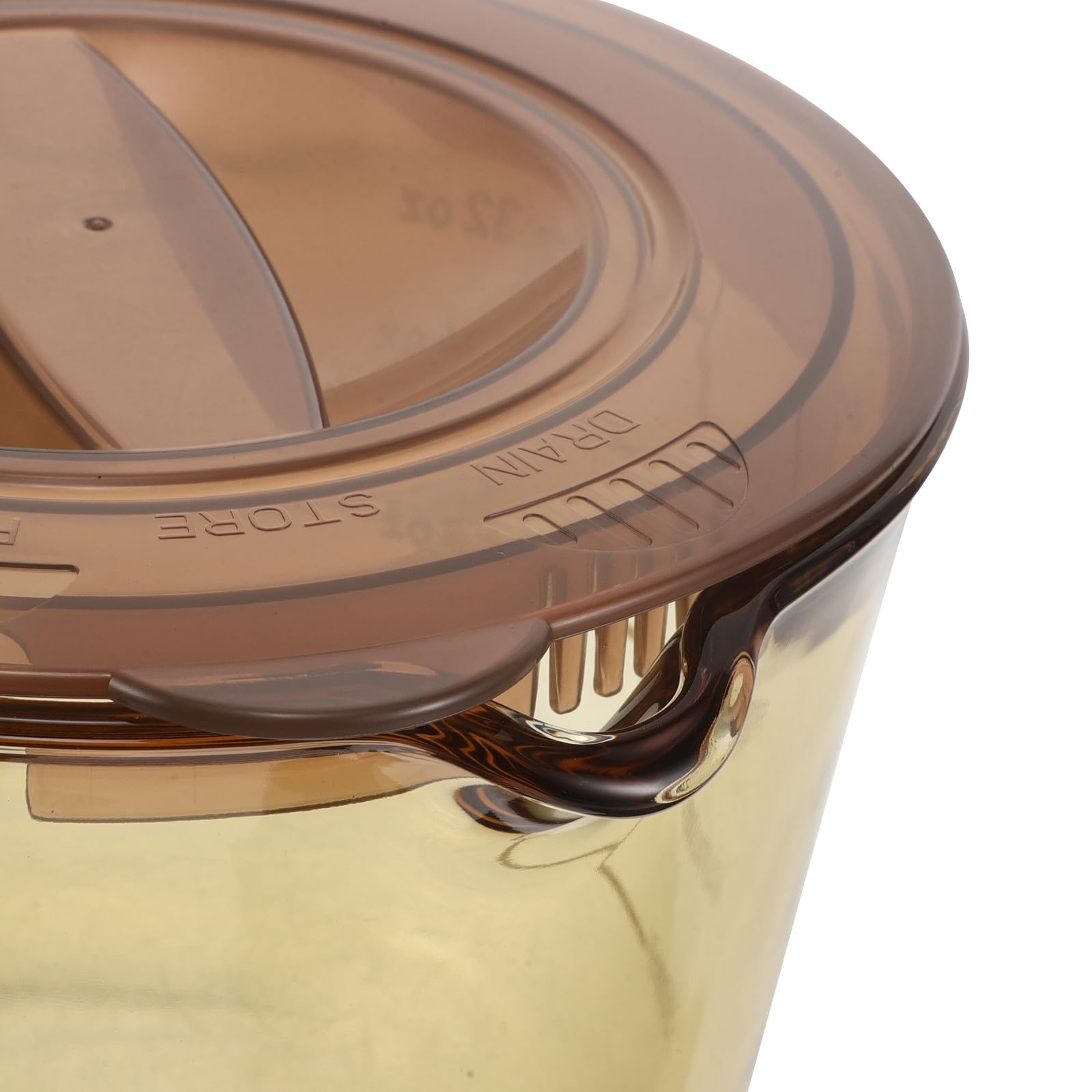 Misurino con Coperchio Giallo da 1000ml in Vetro Graduato