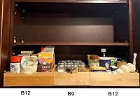 Vista 5 de CabinetRTA Wood Pull Out Spice Rack Organizer for Cabinet – 12"(W) x 10"(D) x 4"(H) for Upper Kitchen Cabinets and Pantry Closet, for Spices