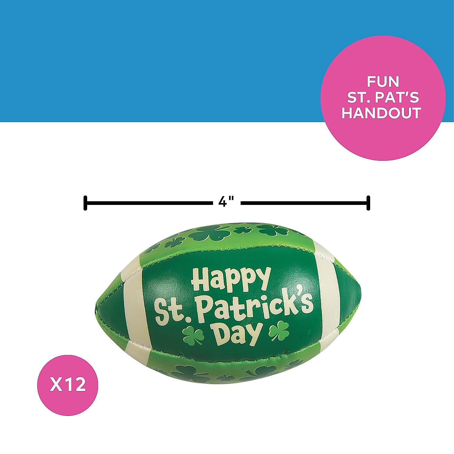 Fun Express Mini St. Patrick’s Day Footballs – 12 Pieces