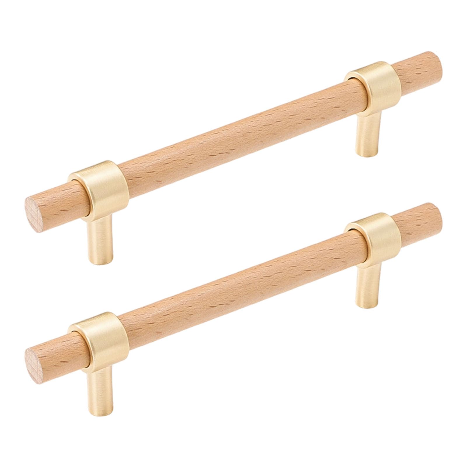 Kalttoy 128Mm 1Pair Cabinet Pull Wooden Dressers Knob Simple Drawer Pulls Handles Kitchen Bedroom Furniture Hardware Enduring Wooden Cabinet Knob Drawer Pulls
