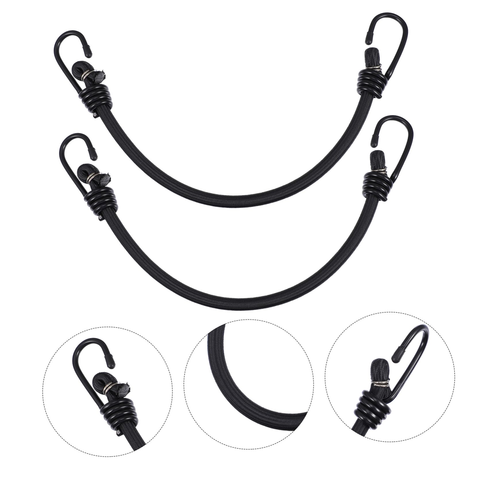 6 Pezzi Corde Elastiche Resistenti con Ganci Cinghie Fissaggio Elastico Antivento per Campeggio Bagagli Scooter e Tende Outdoor