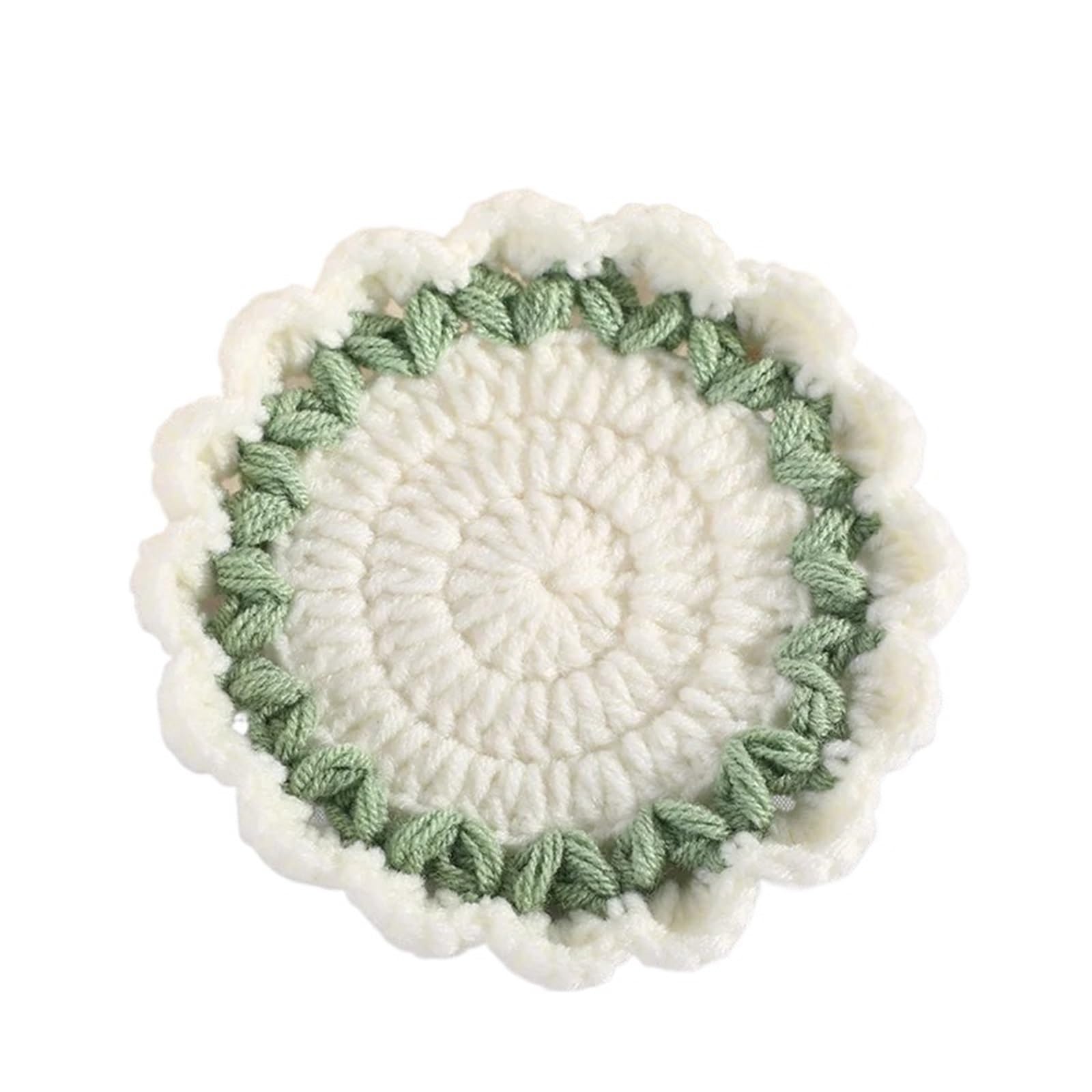 3pcs Hand-Knitted Sunflower Round Coasters - Floral Crochet Coaster Set For Coffee Cups - Reusable Insulation Pads For Home Decor(Color3)