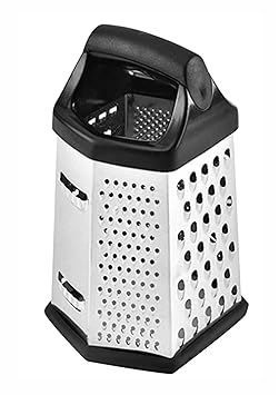 NAALSA - Berlin 6 Side Stainless Steel Professional Multi Purpose Grater Vegetable Chopper Slicer Kitchen Cutter, Shredder for Cheese & Vegetables 8 inch - image, photos