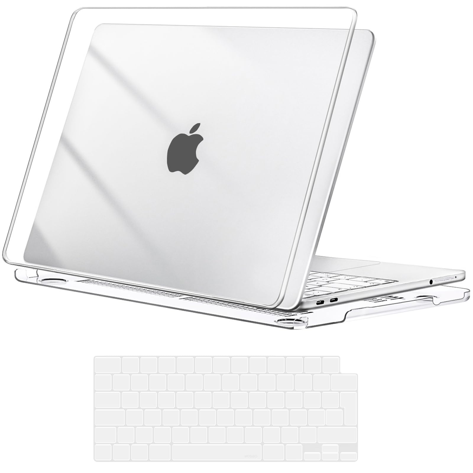 MOSISO Custodia Compatibile con MacBook Neo 13 pollici Cover Modello A3404 Versione 2026 con Chip A18 Pro, Case Rigida Antigraffio&Copritastiera, Ideale per Ufficio, Viaggi, Trasparente