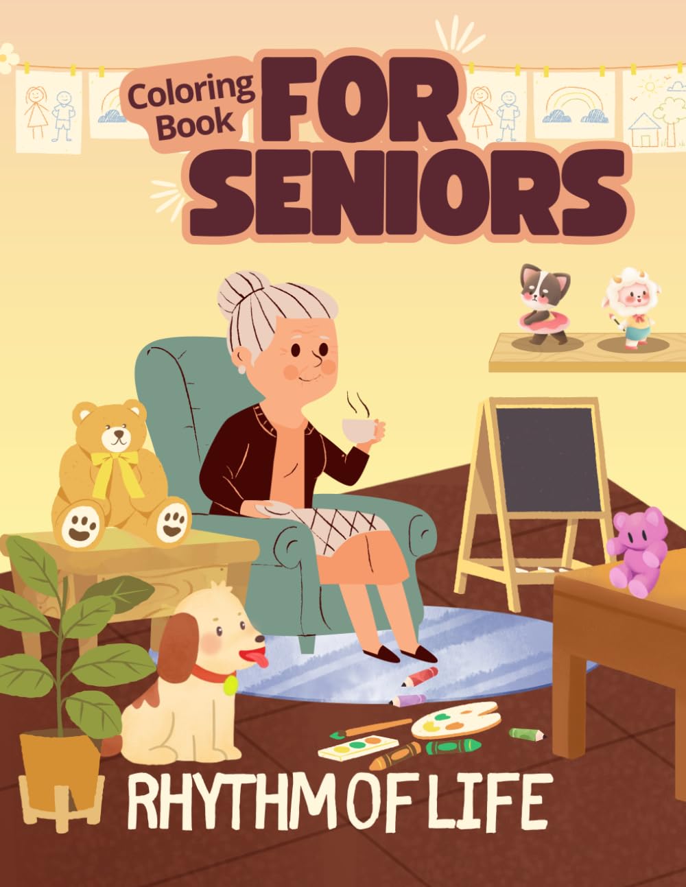 Coloring Book for Seniors.: Rhythm of Life. Simple and Easy Large Print Designs with Everyday Objects.