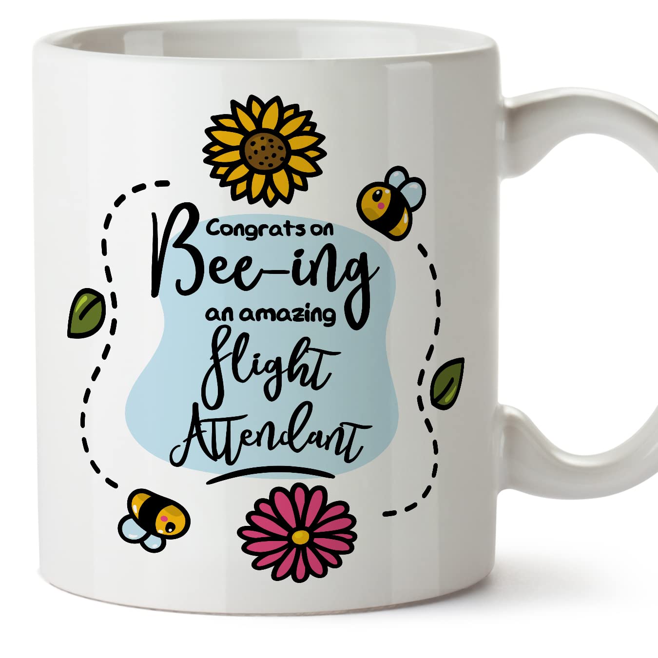 MUGFFINS Flight Attendant Mug - in English - Thanks for Beeing Amazing - Funny Gift for Colleagues - Ceramic 11oz Mug — image 1