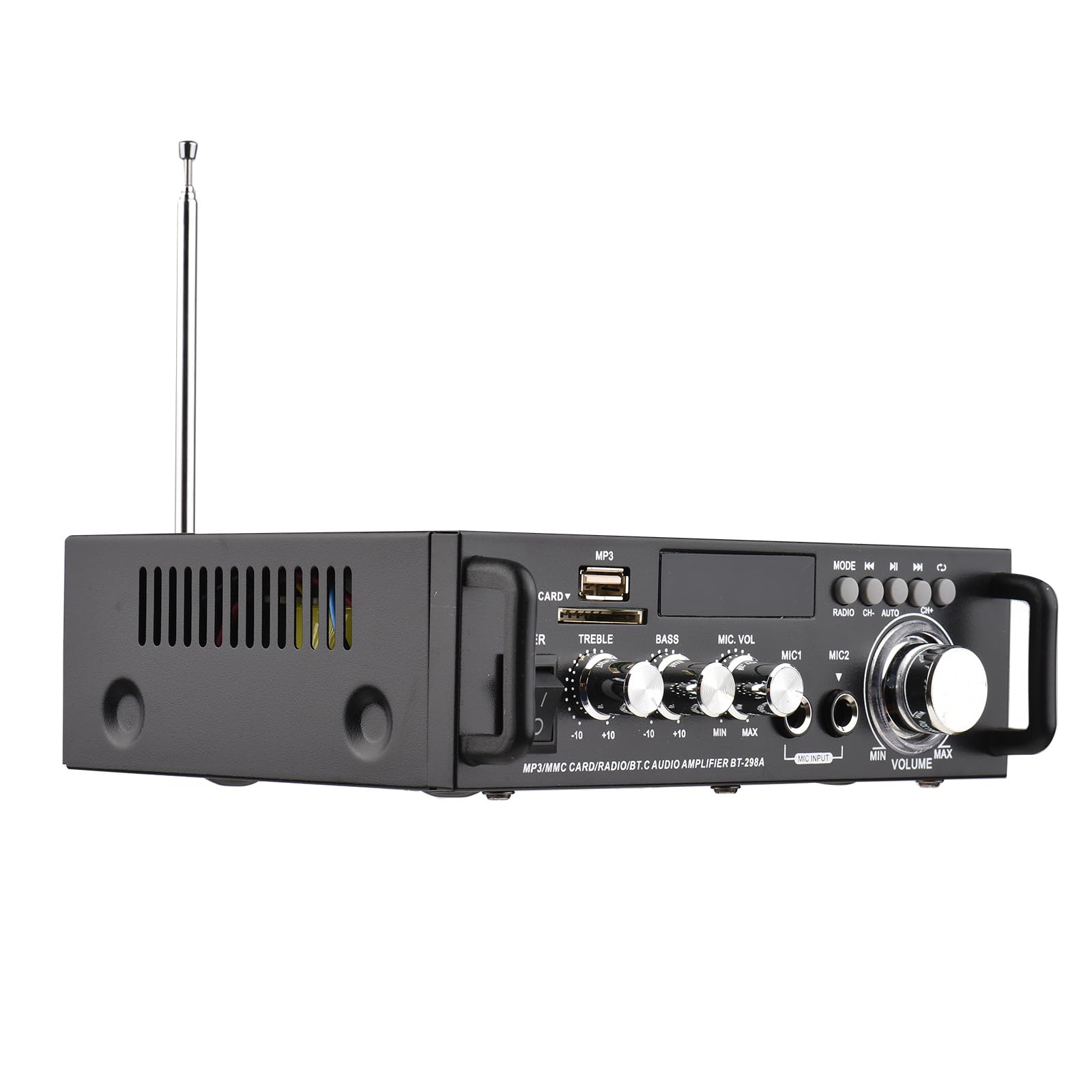 Docooler 600W Amplificatore Audio,HiFi Audio Stereo Bluetooth Radio Portatile per Auto o Casa, con Telecomando ed Mini Display 2CH LCD, 12 V / 220 V